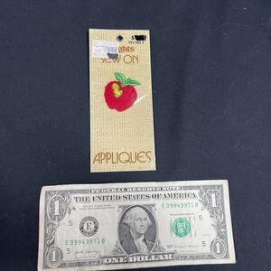 Wrights Sew On patch Apple with Worm Teacher
